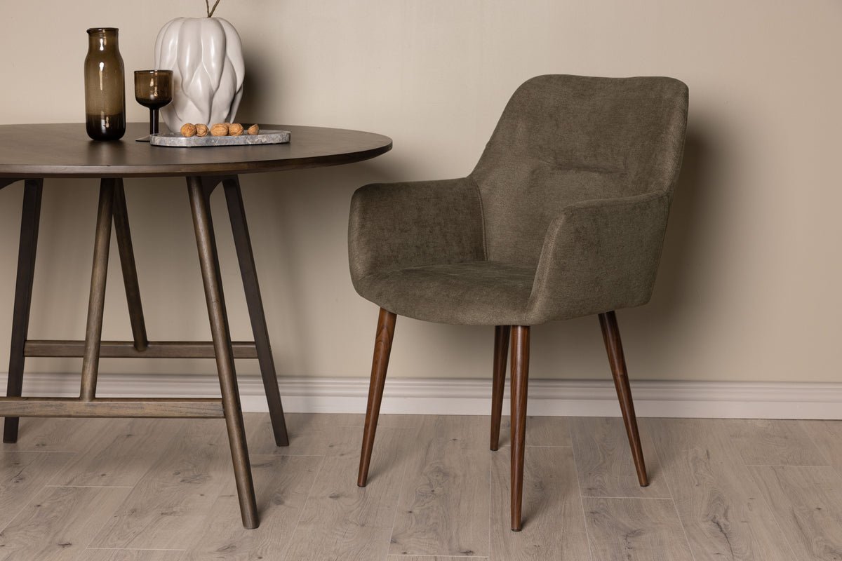 Ensemble de 2 - Chaise Future avec pieds en noyer brun moderne