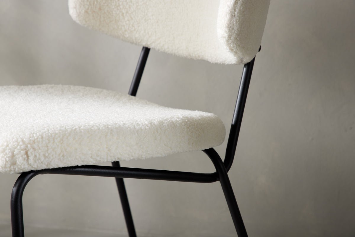 Ensemble de 2 chaises Antarctica avec doux Bouclé - Tissu
