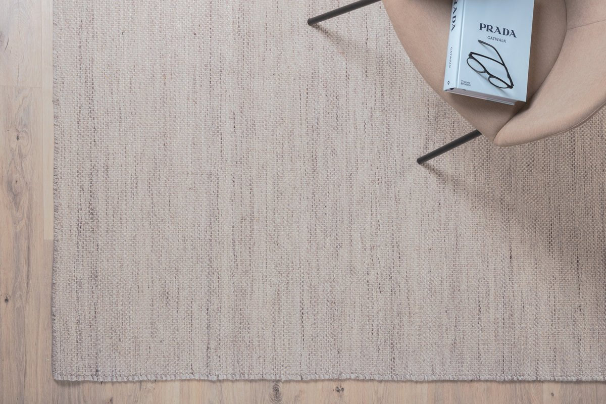 Tapis Zay – tissé à la main en Beige en polyester et coton