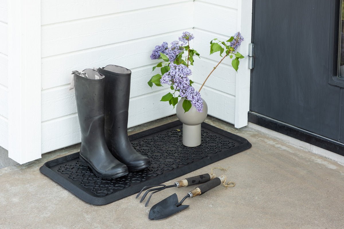 Tapis à chaussures Lora - en Noir en caoutchouc
