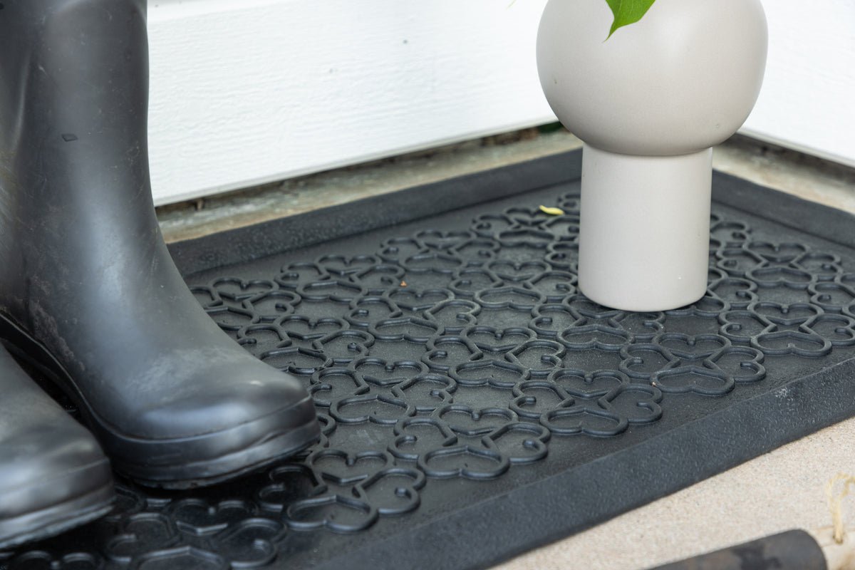 Tapis à chaussures Lora - en Noir en caoutchouc