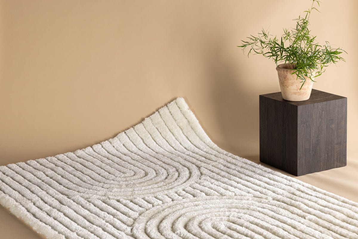 Tapis Elano – pour salon et chambre à coucher en polyester et coton