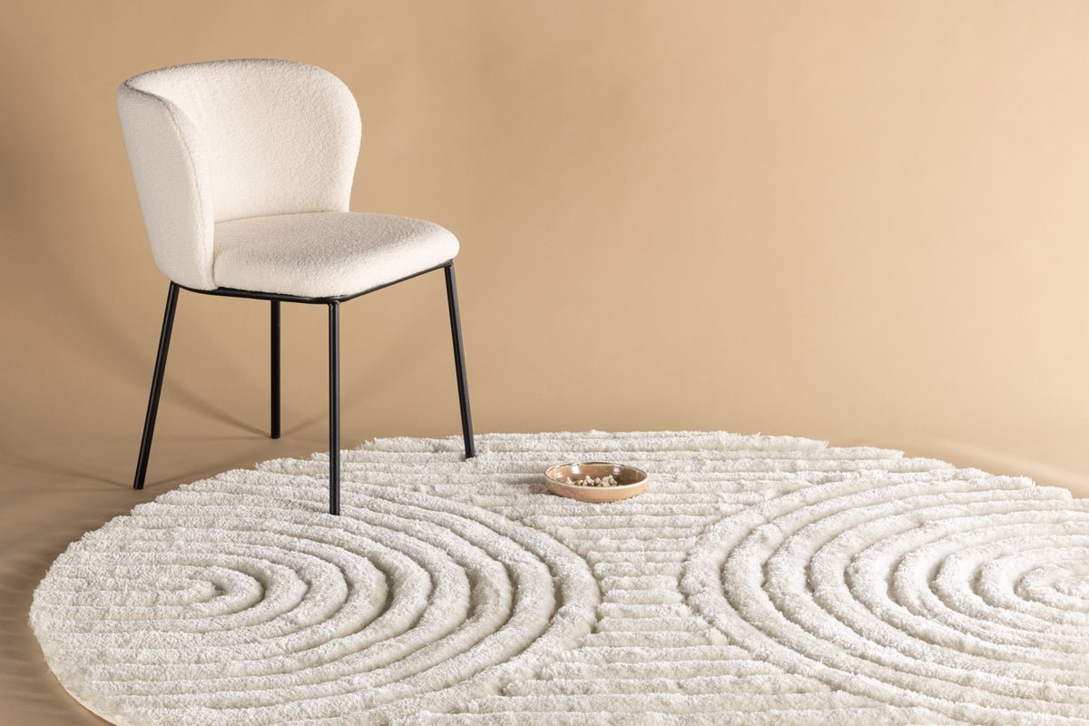 Tapis Paco – avec structure côtelée en polyester et coton