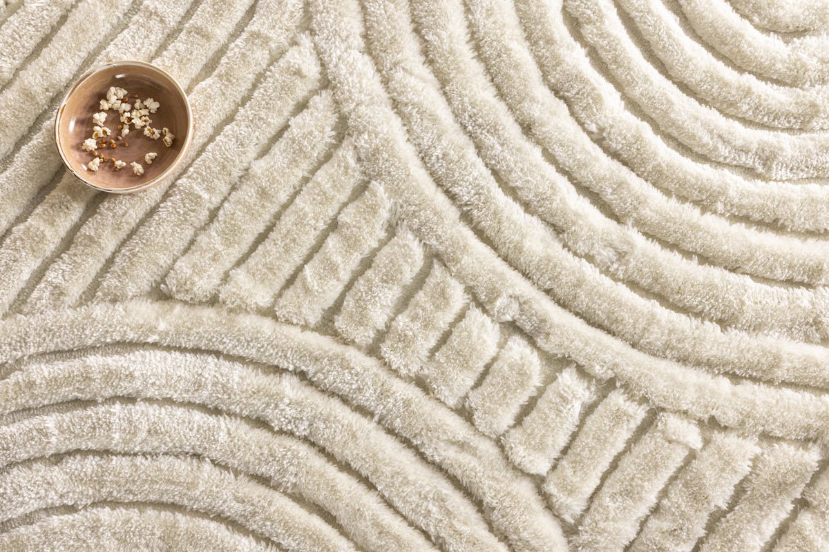 Tapis Paco – avec structure côtelée en polyester et coton