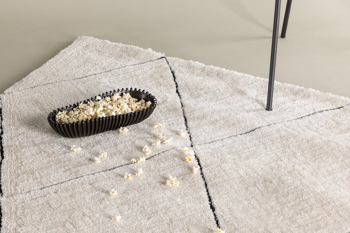 Tapis Siena – en Blanc en polyester et mélange de coton