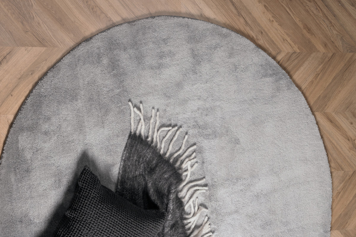 Tapis Vasia – rond avec effet brillant en polyester