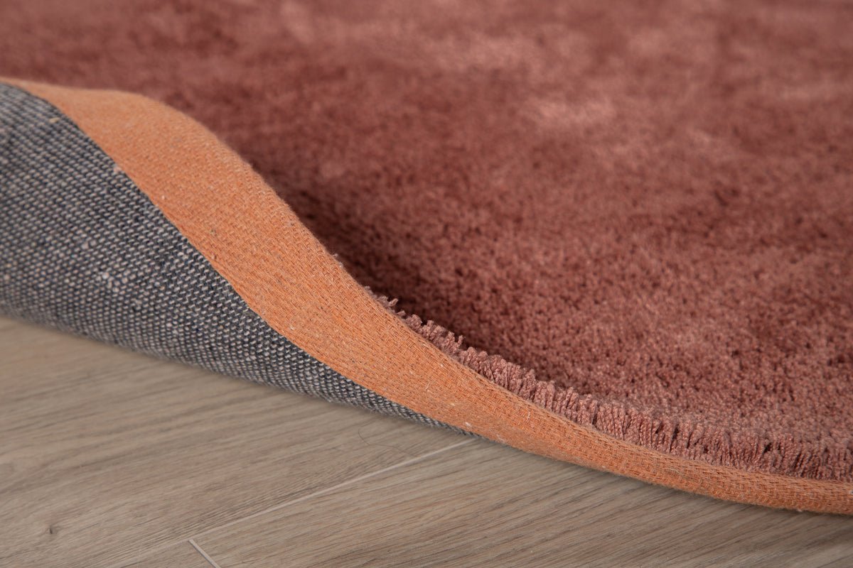 Tapis Vasia – rond avec effet brillant en polyester