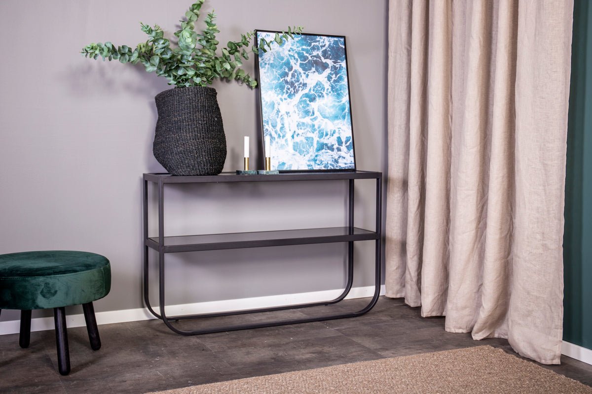 Beistelltisch Tiana – in Schwarz oder Weiß mit Glasplatte