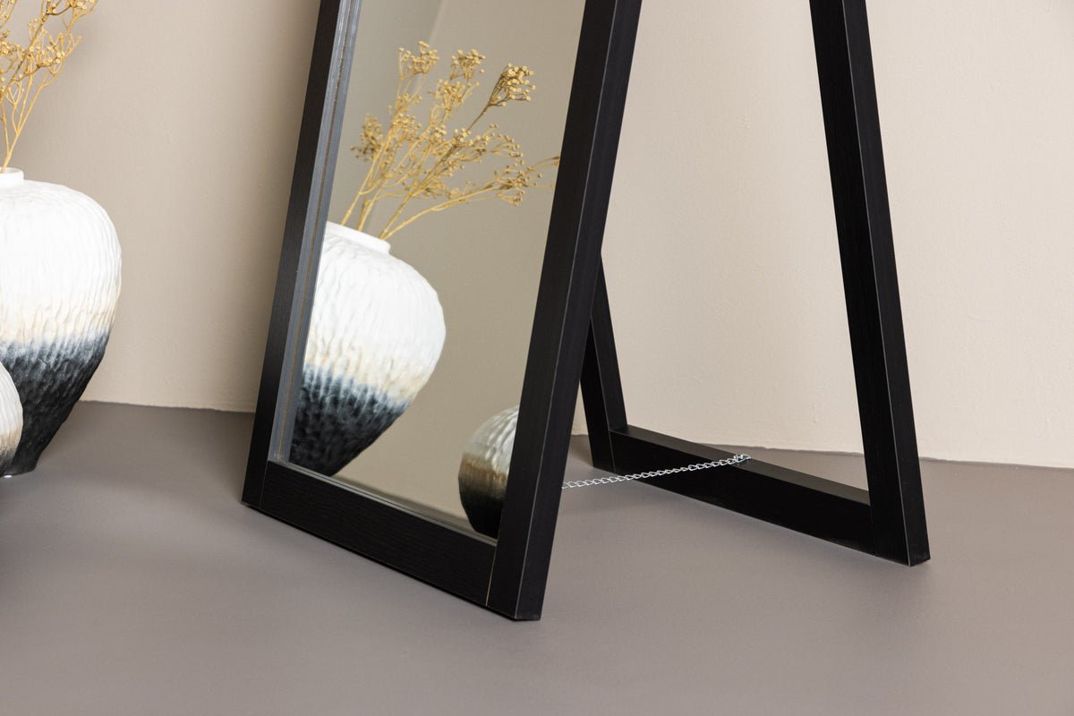 Spiegel Stelina – avec pied et cadre en imitation bois