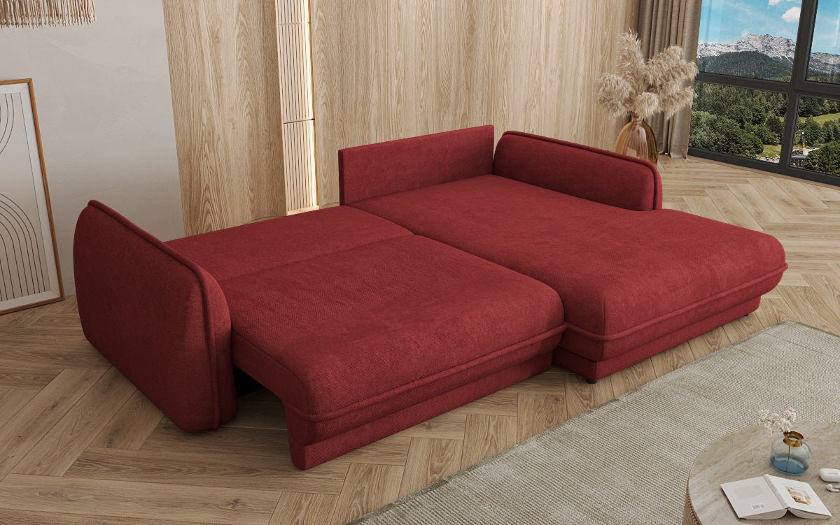 Canapé design Mojave II Tissu avec fonction couchage et rangement