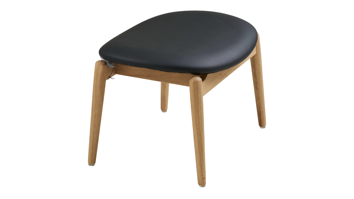 Tabouret d’appoint Niko - au choix avec des pieds en bois de frêne ou de chêne