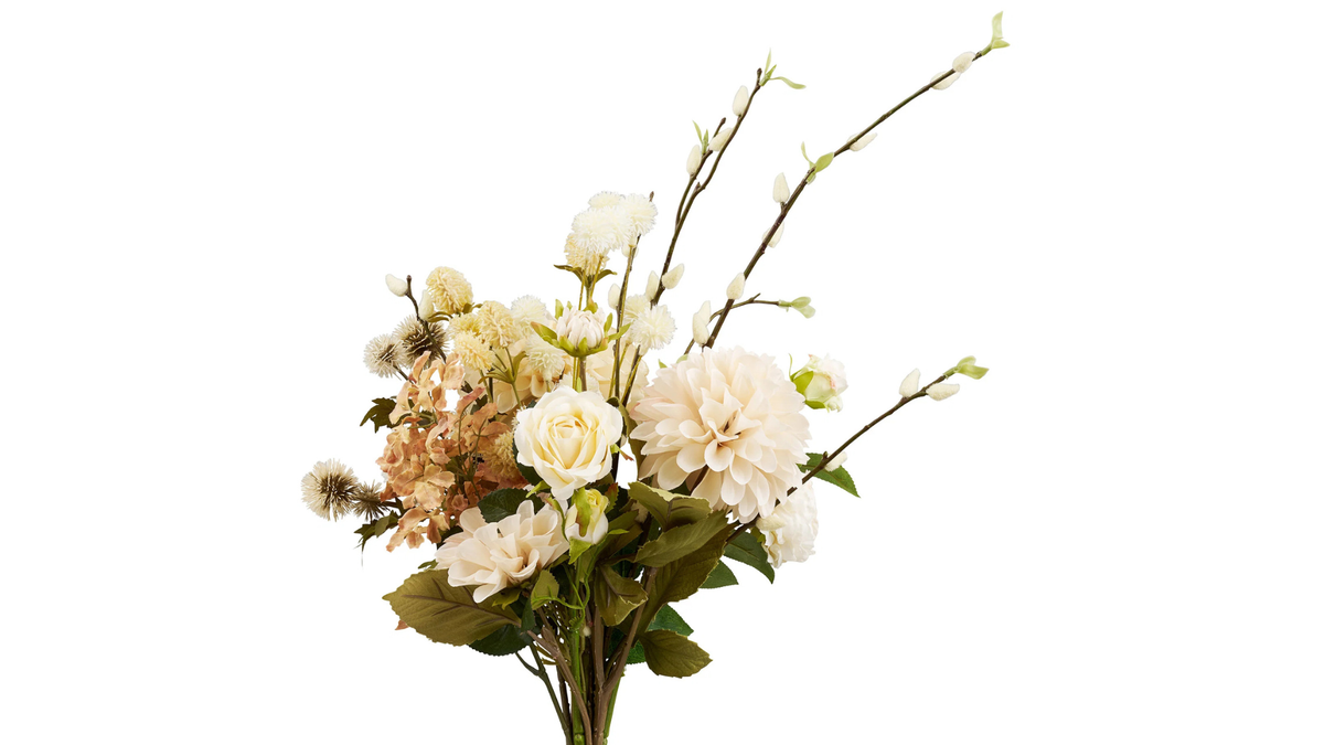 Bouquet de fleurs artificielles Cappuccino - dans des tons bruns