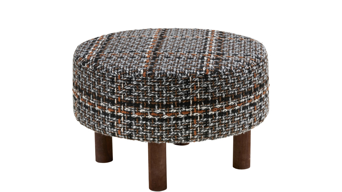 Tabouret d’appoint Grimm - avec pieds en bois de pin