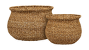 Lot de 2 paniers Medelin - en polyester et Bois
