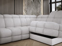 Canapé d’angle design Lima avec fonction de couchage électrique en Bouclé