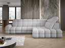 Canapé d’angle design Lima avec fonction de couchage électrique en Bouclé