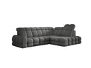 Canapé d’angle design Lima avec fonction de couchage électrique en Bouclé