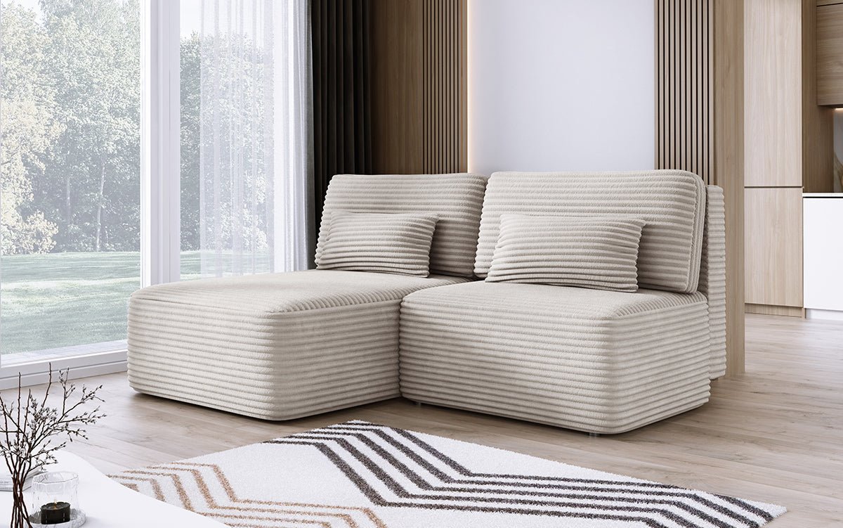 Designer Sofa Tilia Cord mit Schlaffunktion und Stauraum