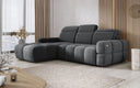 Canapé d’angle design Arosa avec fonction de couchage électrique en Bouclé