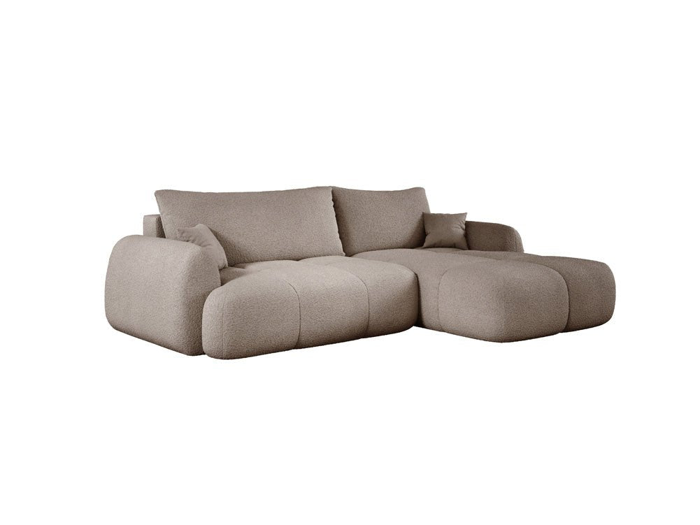 Canapé d'angle Designer L Coco en Bouclé