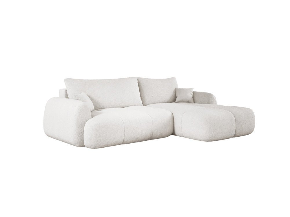 Canapé d'angle Designer L Coco en Bouclé