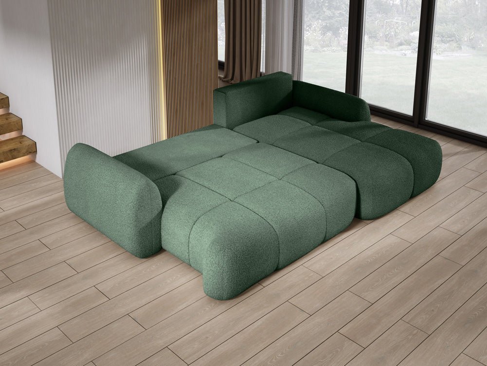 Canapé d'angle Designer L Coco en Bouclé