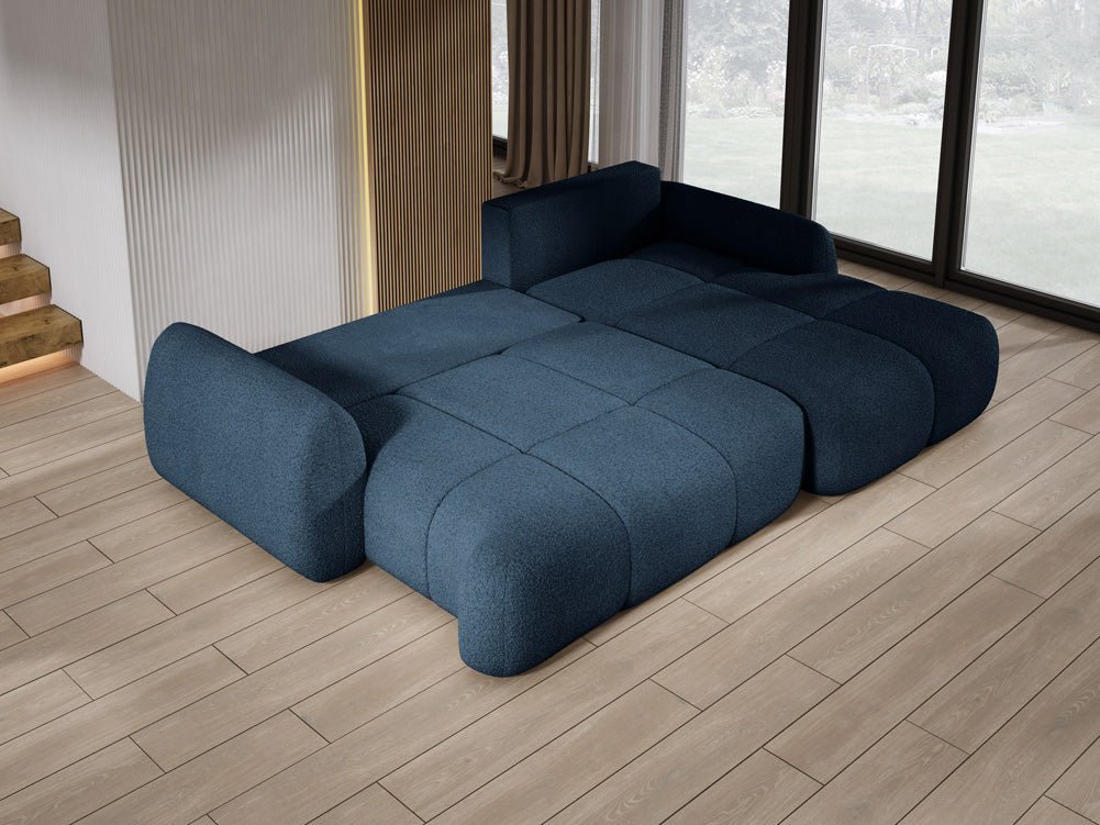 Canapé d'angle Designer L Coco en Bouclé
