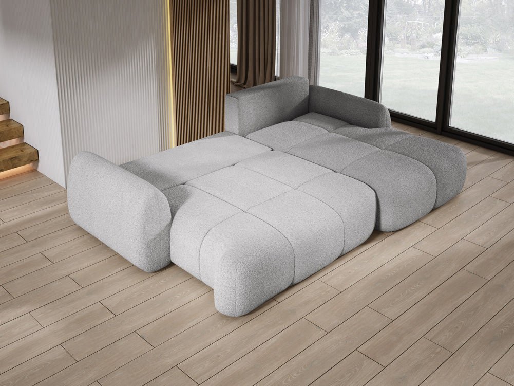 Canapé d'angle Designer L Coco en Bouclé