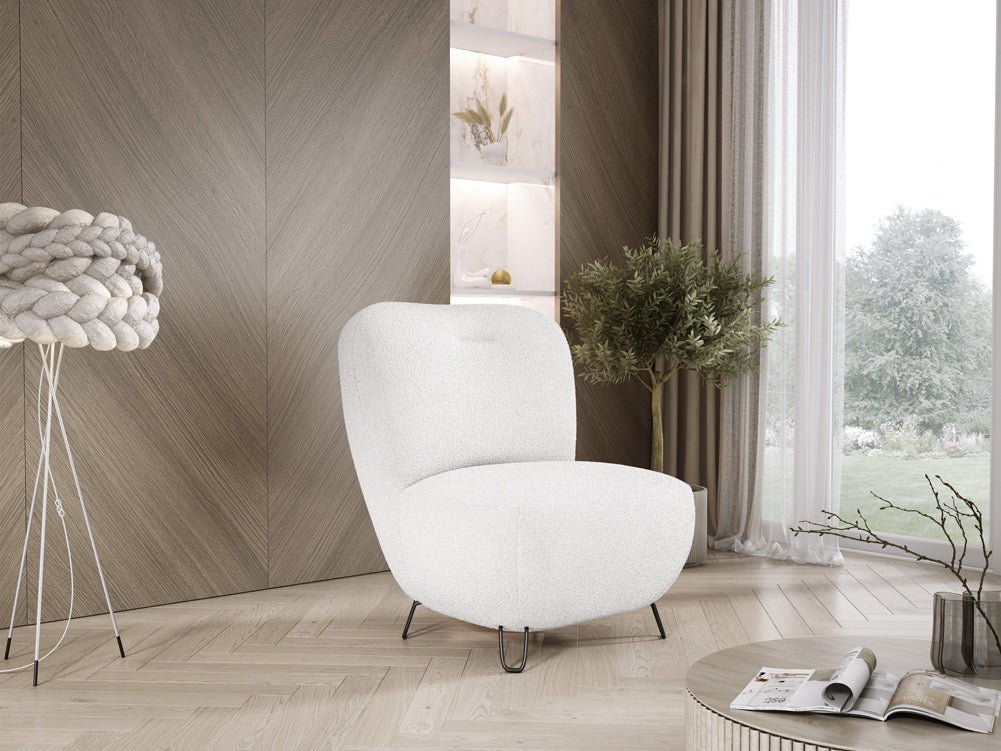 Fauteuil design Tokyo en Bouclé