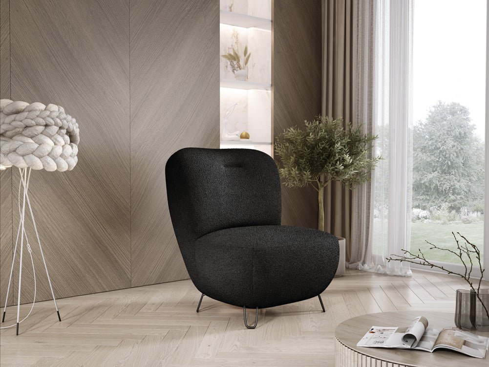 Fauteuil design Tokyo en Bouclé