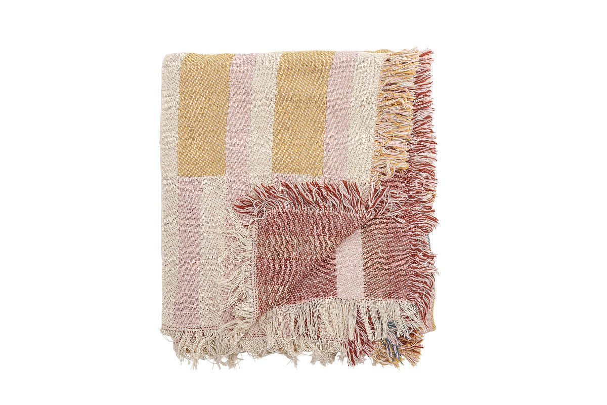 Plaid Boni – Motif graphique en tons rosés