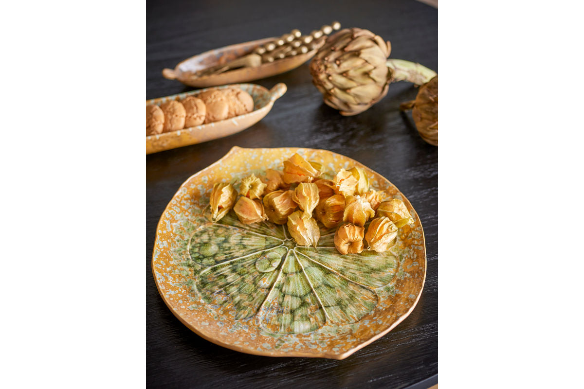 Plateau de service Verde – Grès avec glaçure réactive