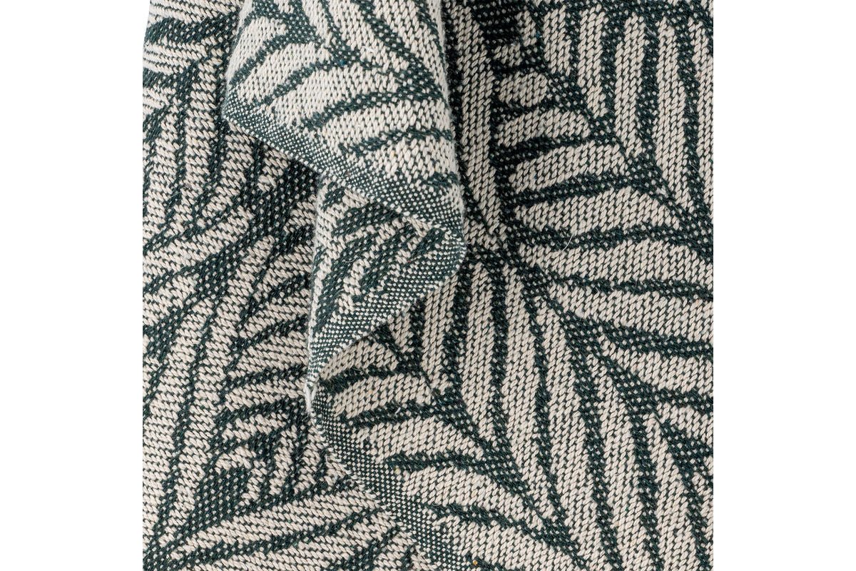 Plaid Verdea – coton recyclé avec motif de feuilles