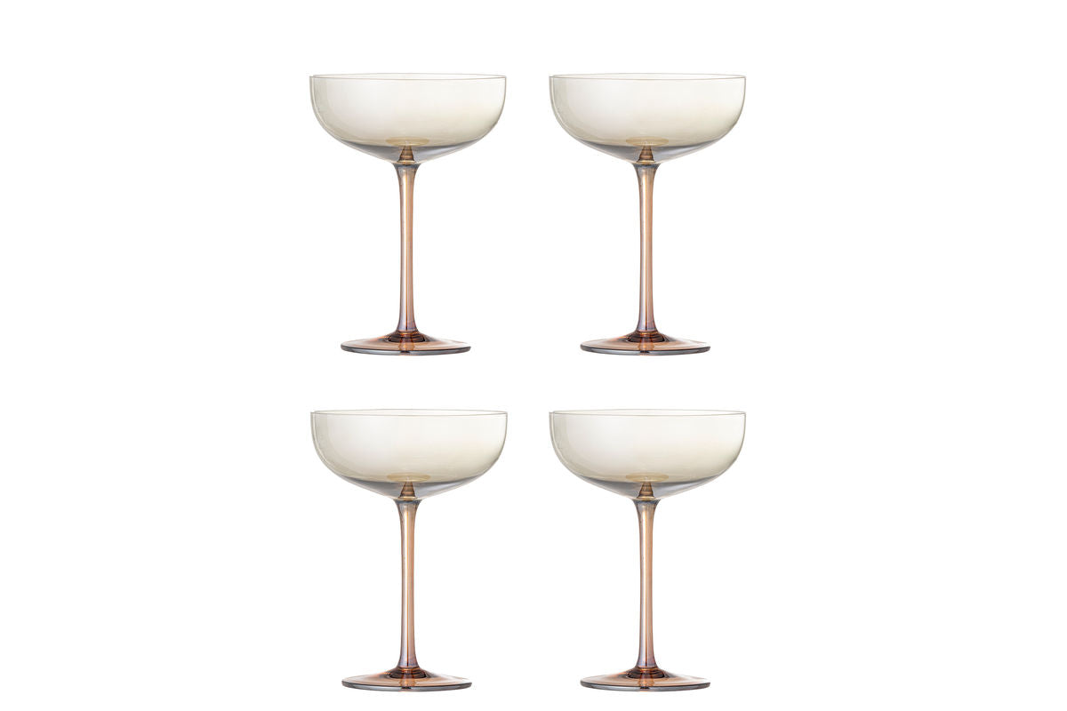 Verres à cocktail Bianca – Verre en bronze avec effet nacré (lot de 4)