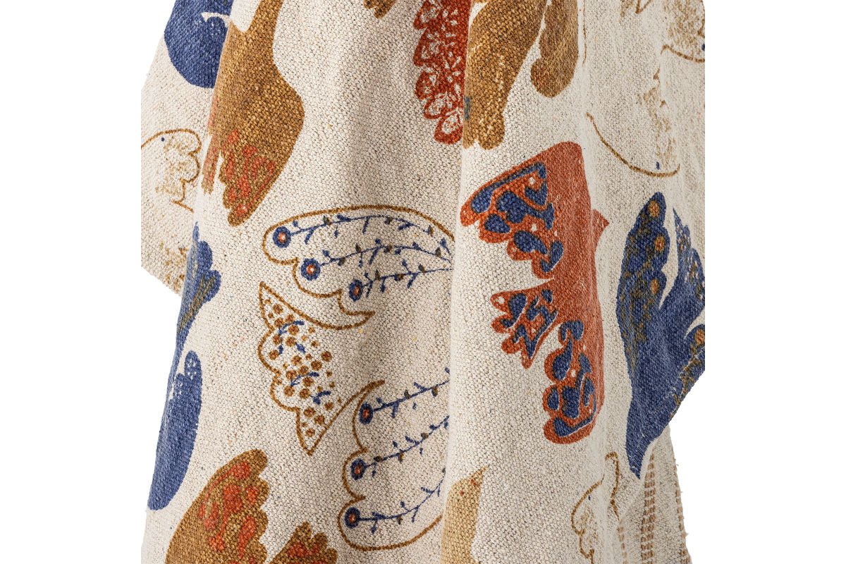 Plaid Solana – coton recyclé avec motif graphique