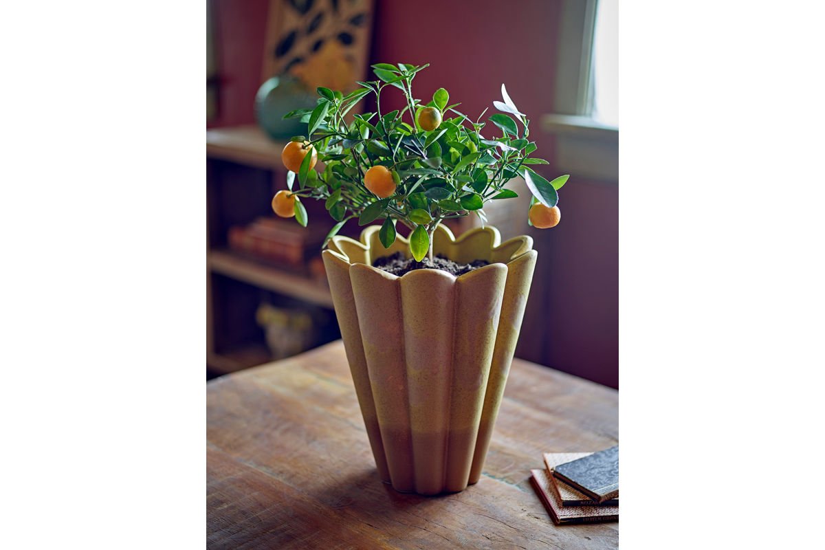 Vase « Yellow Brülé » – en grès