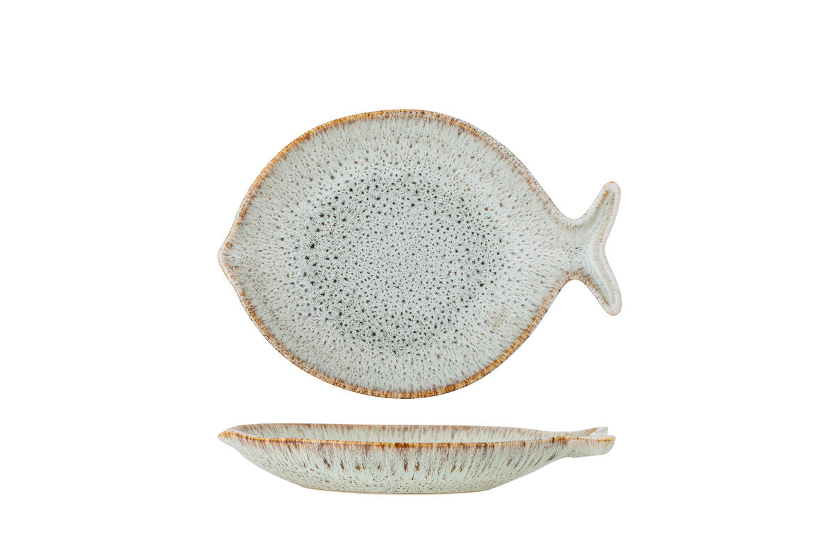 Plateau de service Marina – Grès en forme de poisson