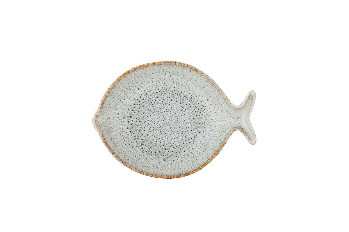 Plateau de service Marina – Grès en forme de poisson