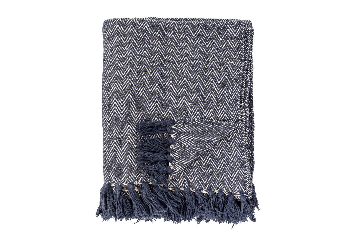 Plaid Ayar – motif chevrons en coton recyclé