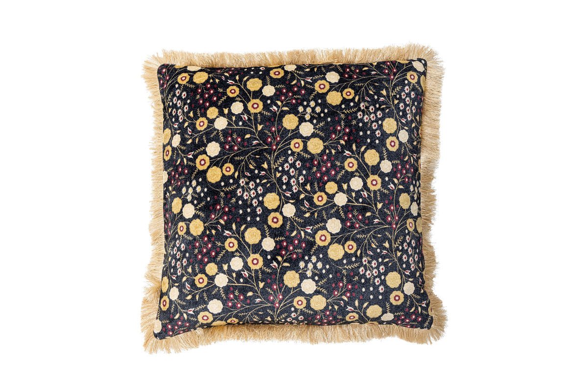 Coussin décoratif Cara - en viscose de couleur Bleu