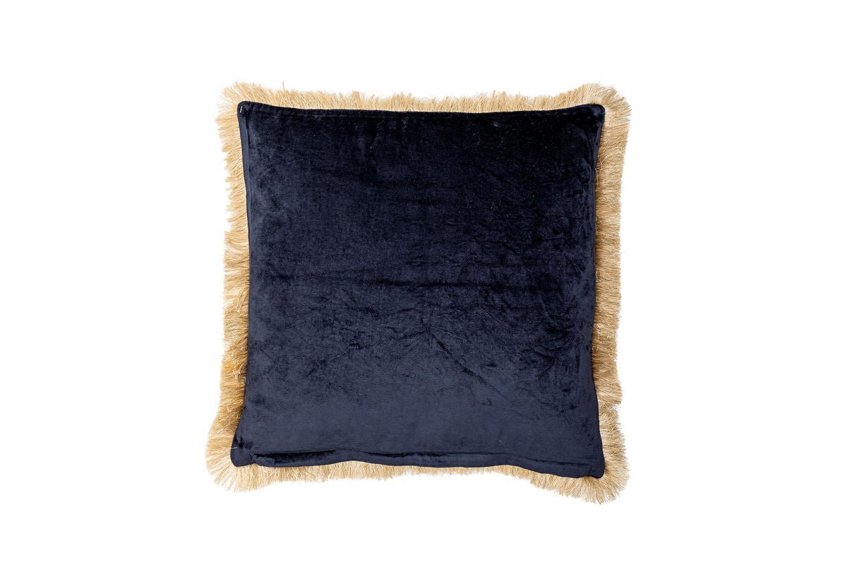 Coussin décoratif Cara - en viscose de couleur Bleu