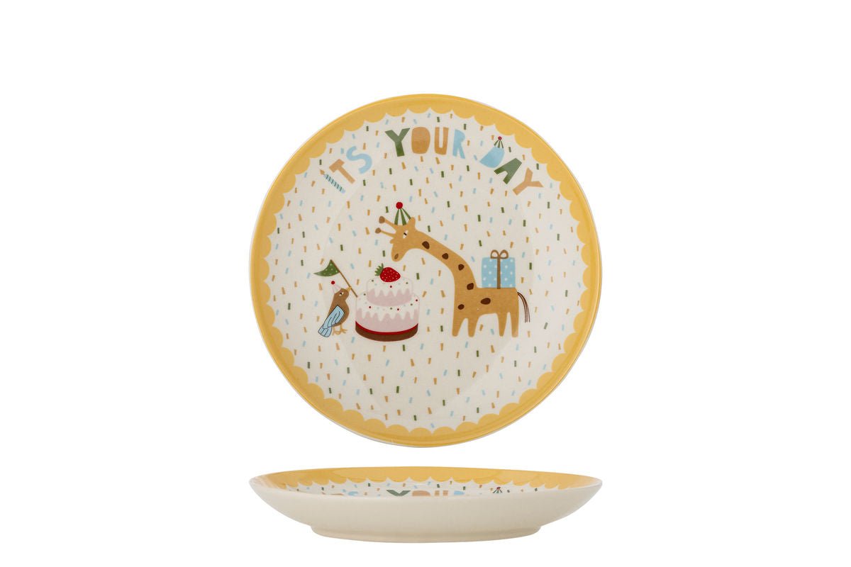 Assiette Eirvik – Jaune, fabriquée en grès