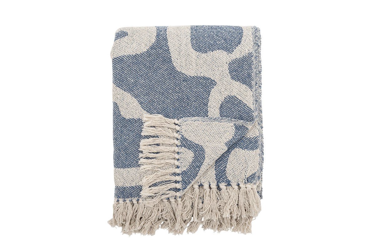 Plaid Maris – coton recyclé avec motif ondulé