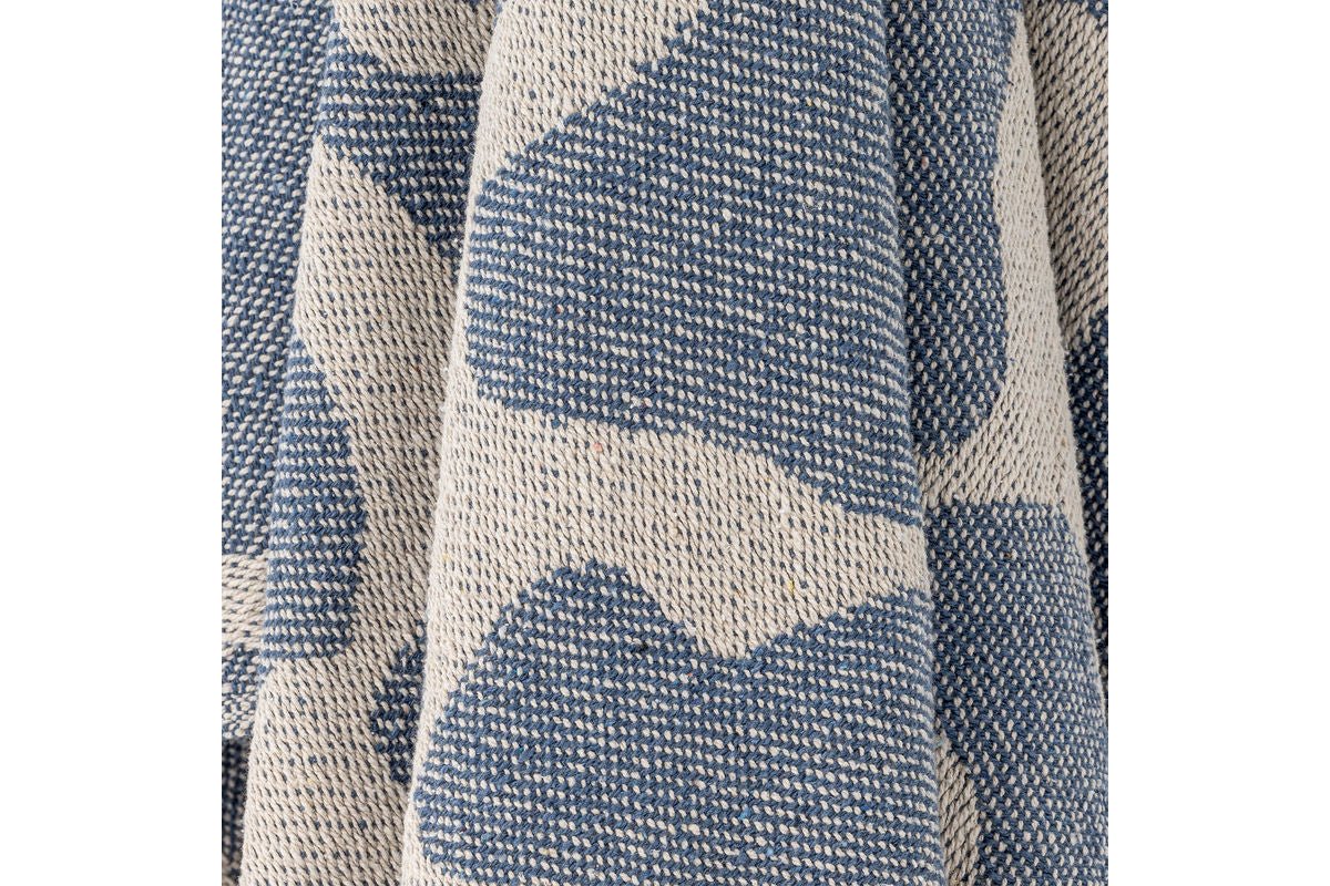 Plaid Maris – coton recyclé avec motif ondulé