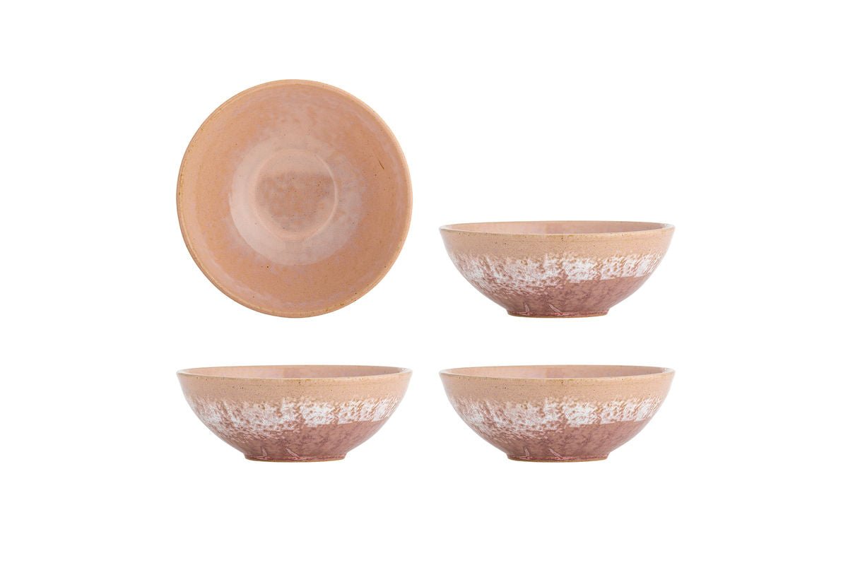 Coupelles Maddy – Émail réactif en tons rosés (lot de 4)