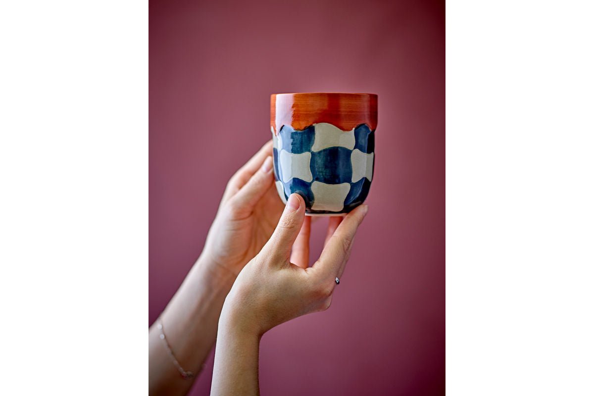 Tassen-Set „Karomaro“ – handbemaltes Steingut (4-teilig)