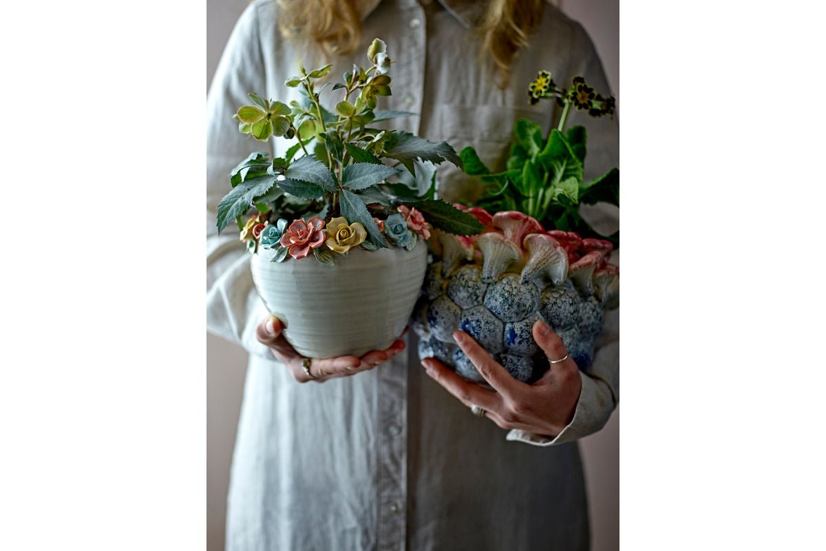 Pot de fleurs « Florena » – Faïence colorée