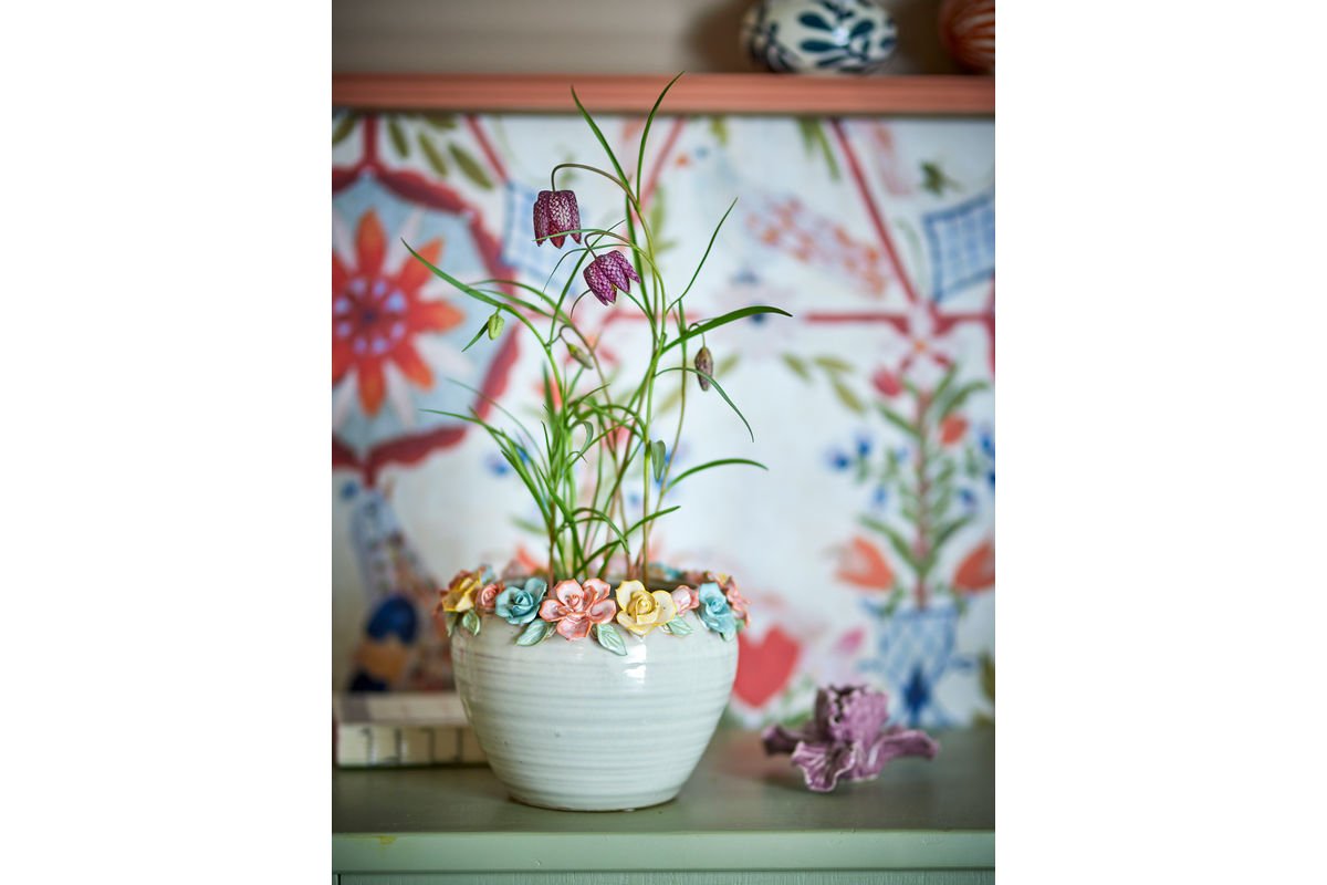 Pot de fleurs « Florena » – Faïence colorée