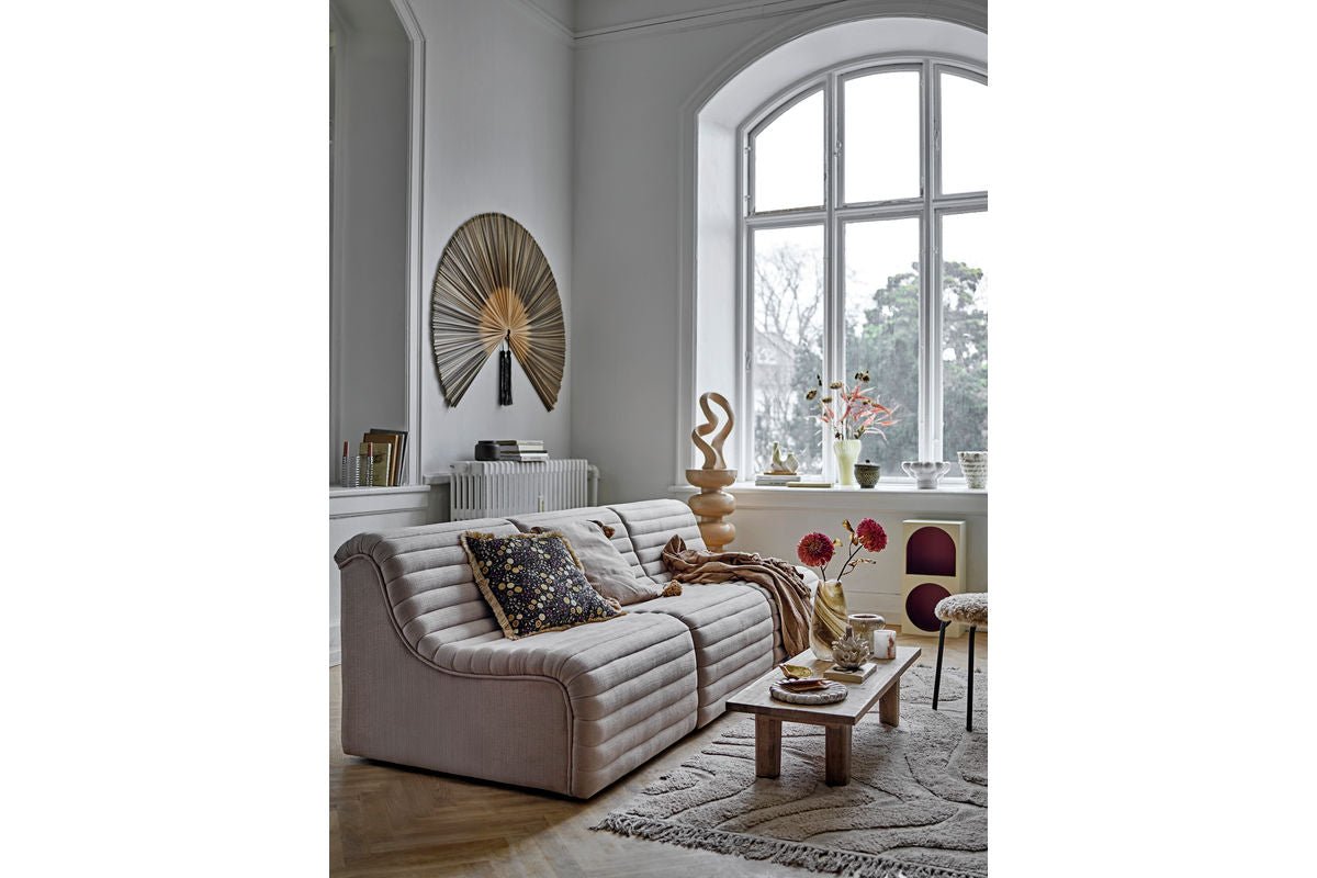 Fauteuil lounge Taupe - au style rétro moderne