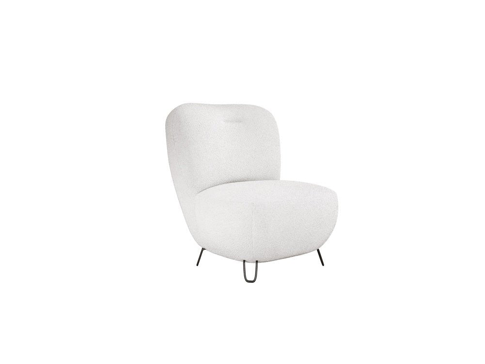 Fauteuil design Tokyo en Bouclé